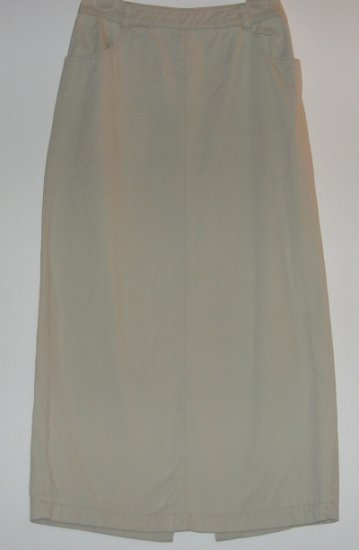 OLD NAVY khaki long straight skirt size 4 excellent condition