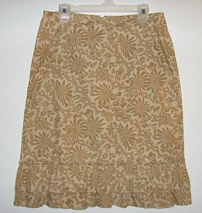 brand new OLD NAVY tan ruffled hem skirt size 10 NWOT