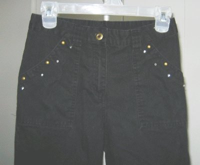 girls size 12 MARY KATE AND ASHLEY black pants capris excellent condition