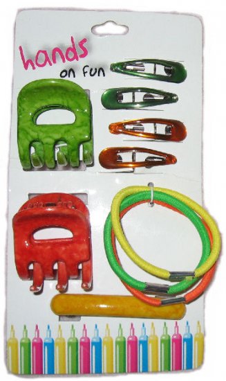 Brand new 10 piece Hands on Fun Hair Accessory Set NIP