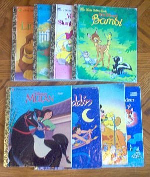 Lot of 8 Disney Little Golden Books Rudolph Minnie Lion good condition