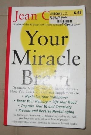 Jean Carper Your Miracle Brain 2000 softcover good condition