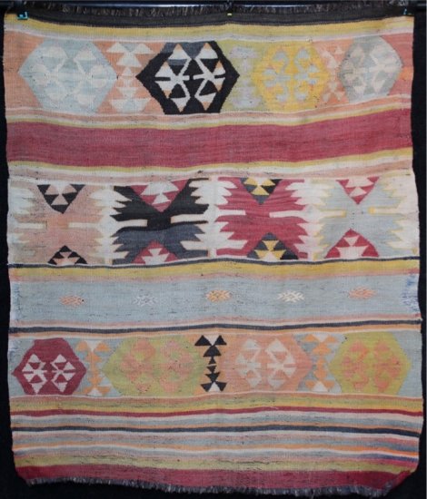 Rare Antique Nomadic Anatolian Mut Kilim Vegetable Dyes