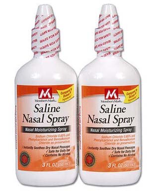 Members Mark Saline Nasal Spray 2/3 oz. btls.