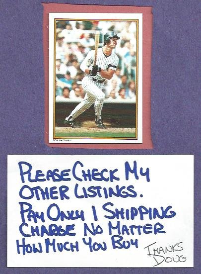 1987 Topps All Star Set Don Mattingly New York Yankees Dodgers Oddball # 1