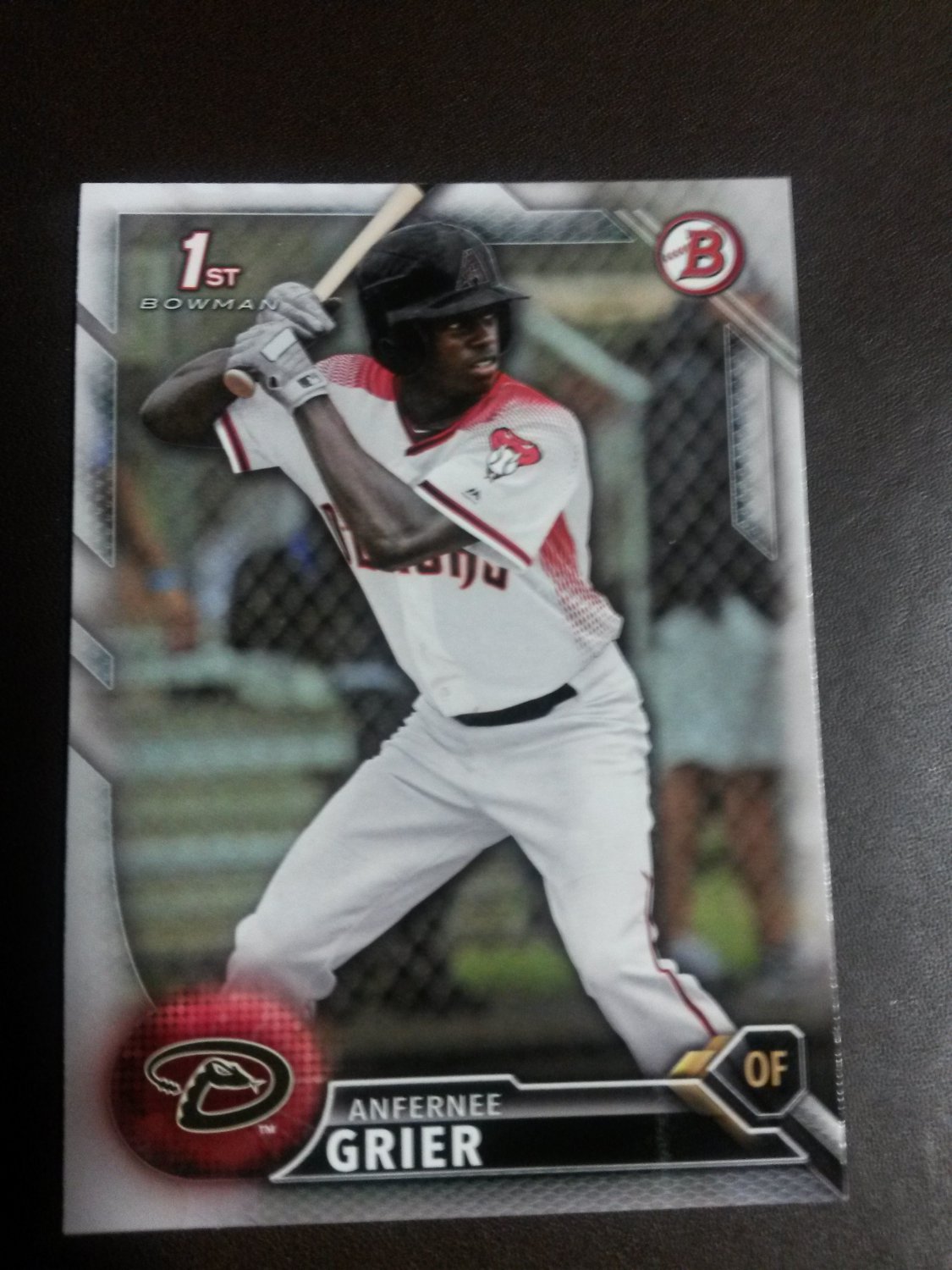 2016 Bowman Draft Anfernee Grier Arizona Diamondbacks Rookie # BD-11