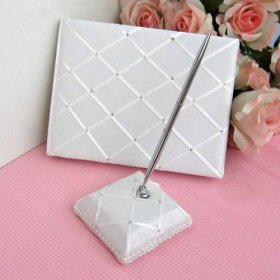 Ribbon Collection Wedding GuestBook & Pen Set Reception