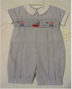 3 month one piece blue striped sailor jumper