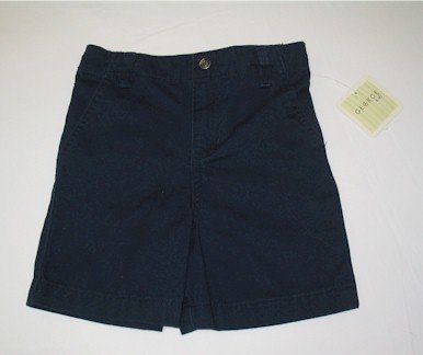 24 month green shirt and navy blue twill shorts
