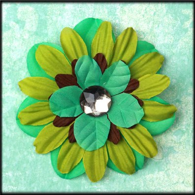 MultiColored Gemmed Flower Burst Clip