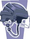 Helmet with half shield