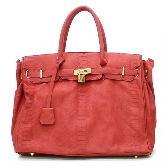 Urban Expressions Padlock Tote Handbag Purse, Red (X5108)