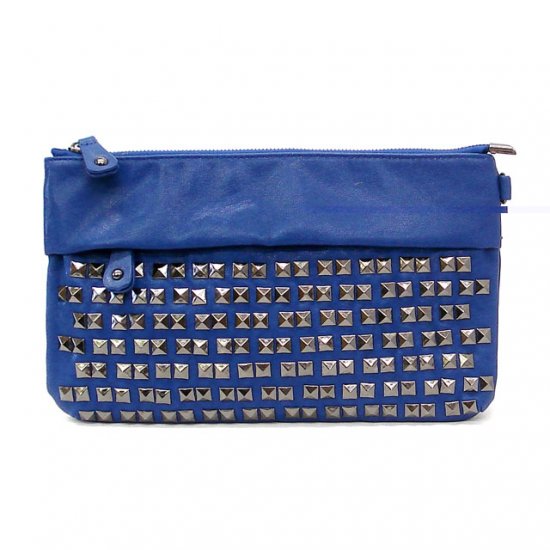 UE Henriette Studded Clutch Bag, Blue