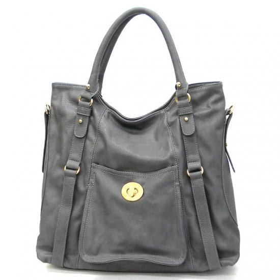 Abelia Tote Handbag Purse, Grey
