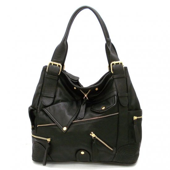 Aceline Tote Handbag Purse, Black