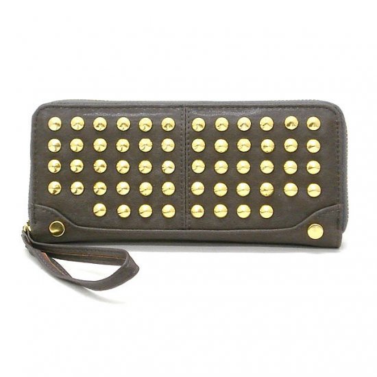 Adalicia Studded Women's Wallet, Grey