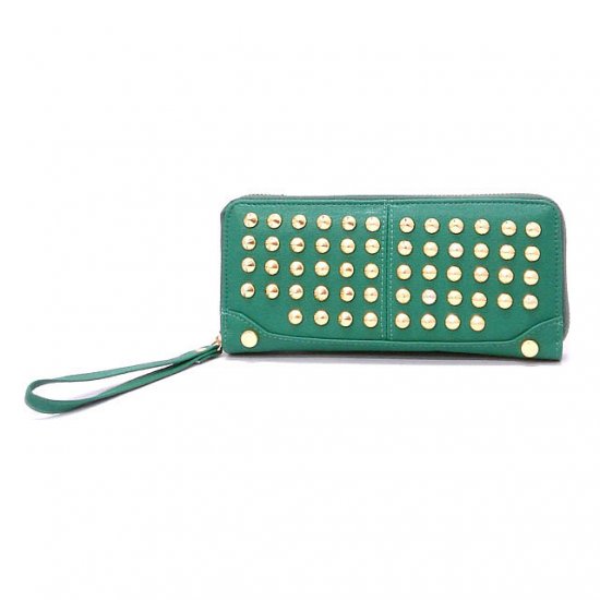 Adalicia Studded Women's Wallet, Green