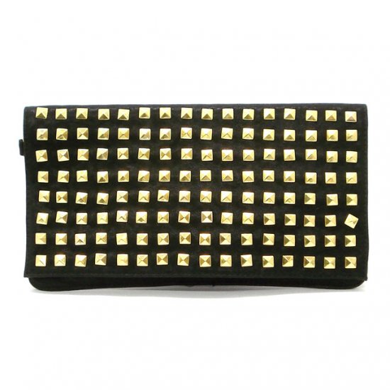 Claire Studded Clutch Bag, Black