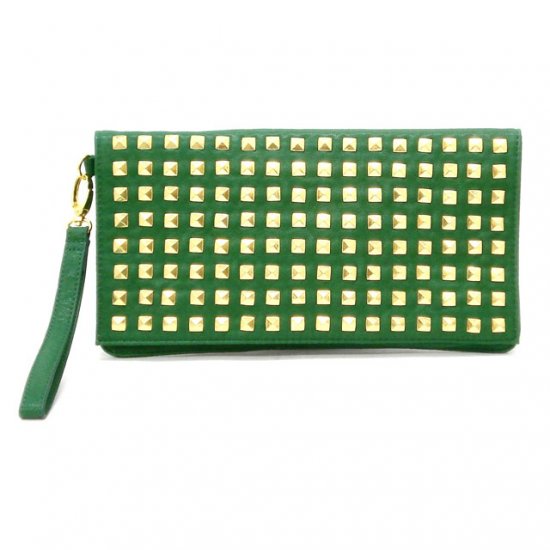 Urban Expressions Studded Clutch Hanbag, Green