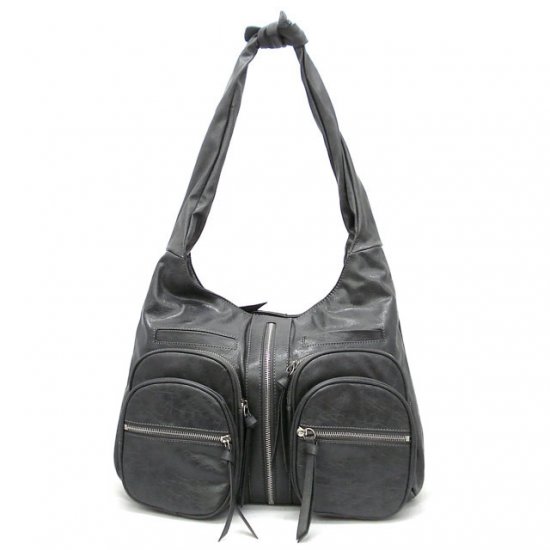 Clara Knotted Shoulder Handbag, Black