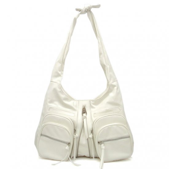 Urban Expressions Clara Knotted Shoulder Handbag, White