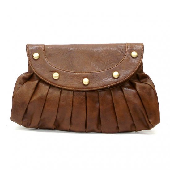 Clare Clutch Handbag, Brown