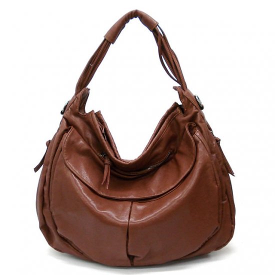 Maryl Hobo Handbag Purse, Cognaq