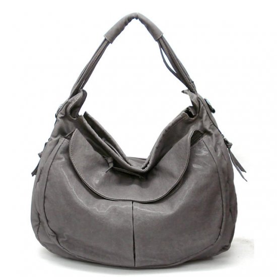 Maryl Hobo Handbag Purse, Grey