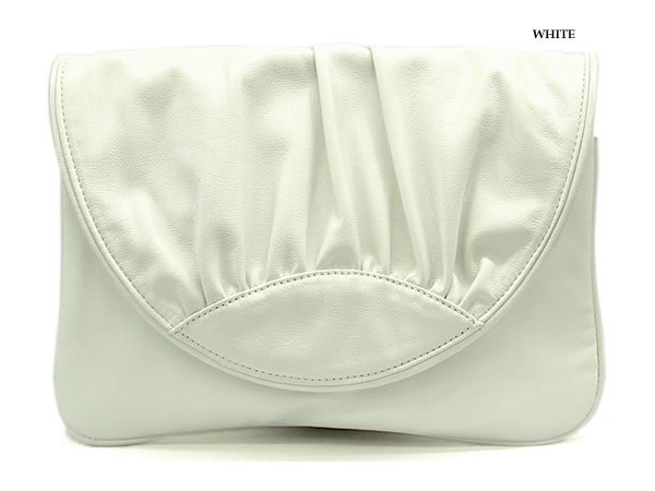 Hugette Clutch Handbag, White