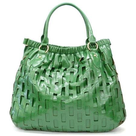 Mathilde Hobo Handbag Purse, Green