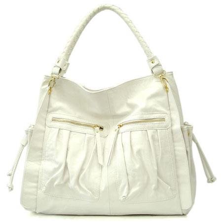 Urban Expressions Bella Ila Hobo Handbag Purse, White