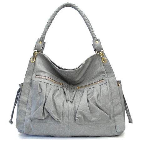 Bella Ila Hobo Handbag Purse, Grey
