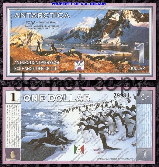 Antarctica $1 Dollar Bill 2nd Issue