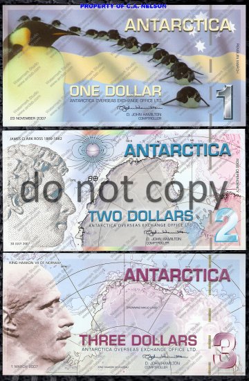Antarctica 4 pc. Polymer Set $5, $3, $2, $1