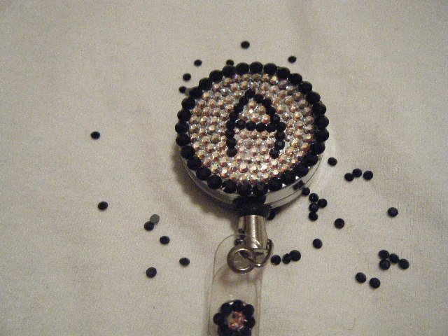 Jet Black and Clear Crystal