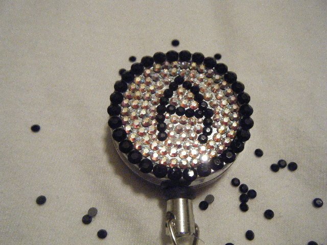 Jet Black and Clear Crystal