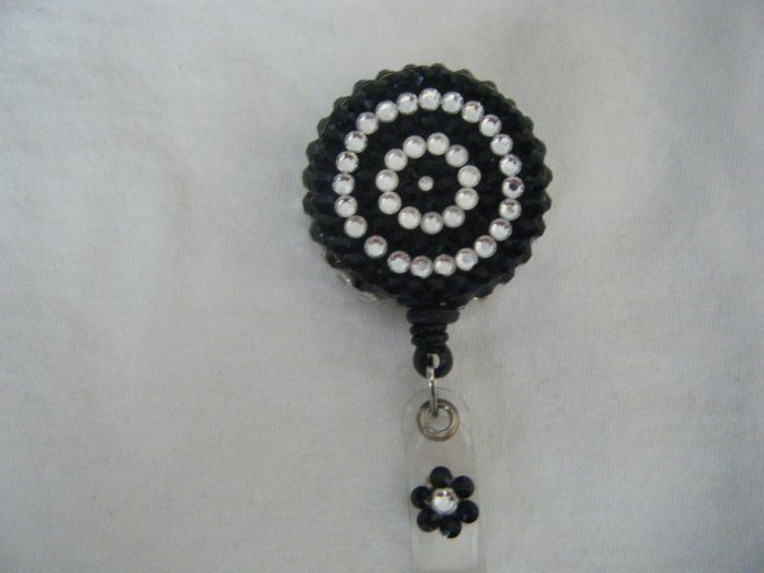 Jet Black and Clear Crystal