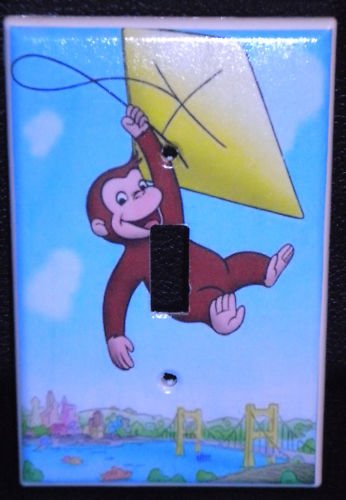 CURIOUS GEORGE LIGHT SWITCH COVER Monkey with Kite CUTE
