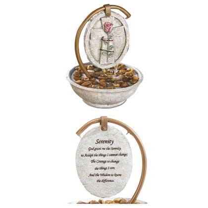 Cross and Serenity Prayer Fountain (Item # 34161)