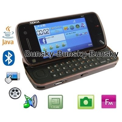 Dual camera, Bluetooth JAVA Mobile Phone, GSM850/ 900 / 1800/ 1900MHZ (Mini N97)