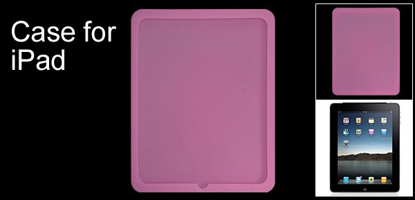 Textured Silicone Skin Pink Back Case for Apple iPad