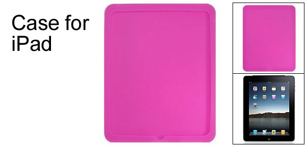 Amaranth Pink Silicone Skin Back Protector for Apple iPad