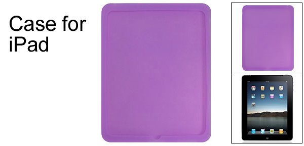 Protector Case Back Silicone Skin for Apple iPad Purple