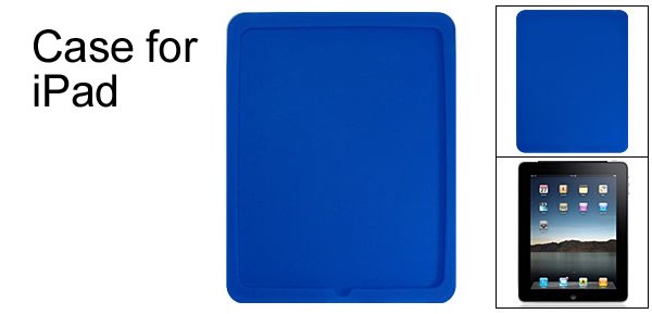 Blue Protector Silicone Case Back Skin for Apple iPad