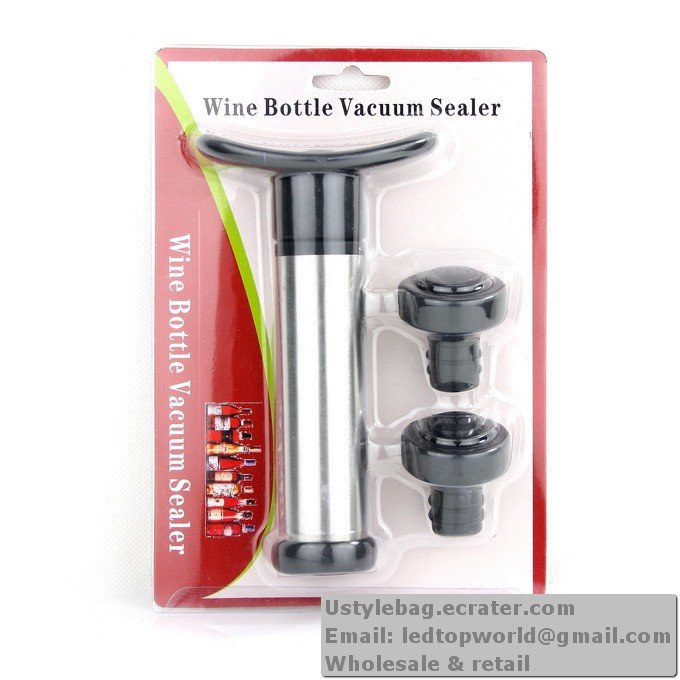 WINE BOTTLE SAVER VACUUM PUMP SEALER STOPPER BAR OPENER