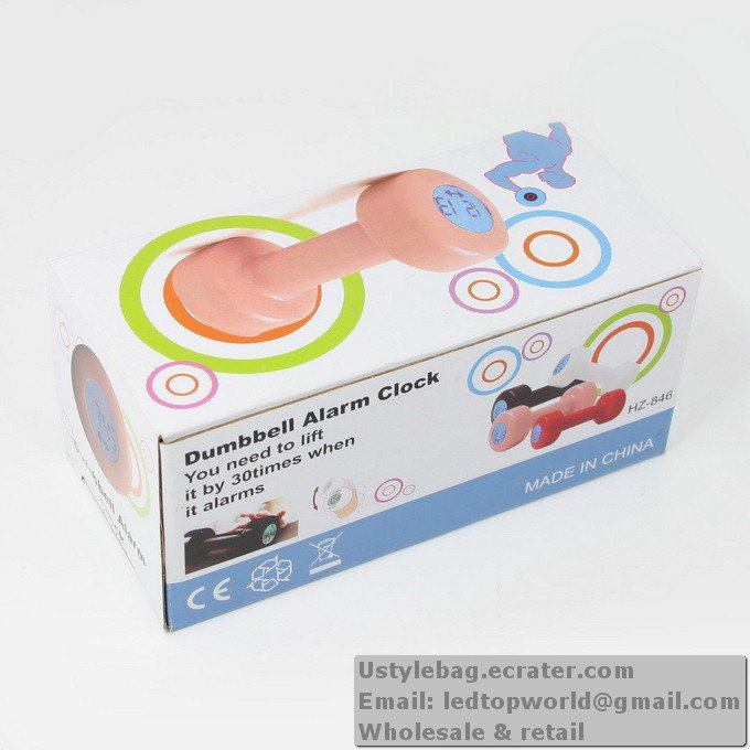 Red Dumbbell Alarm Clock Shape up 30 Times New