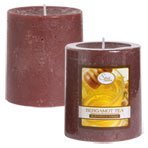 Luminessence Bergamot Tea Pillar Candles, 2â…ž"