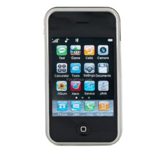 i68+ Quad-band Touch Screen Dual Sim Standby FM Cell Phone (Black)