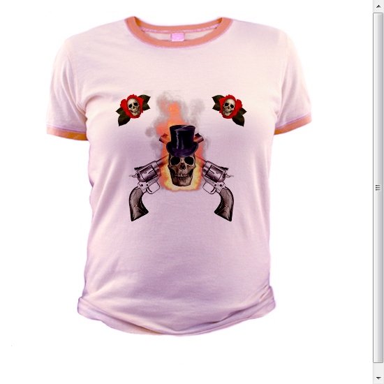 Death Guns Roses Jr. Ringer T-Shirt