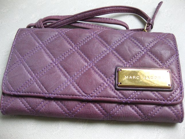 Marc Jacobs Quilted Plum Wristlet